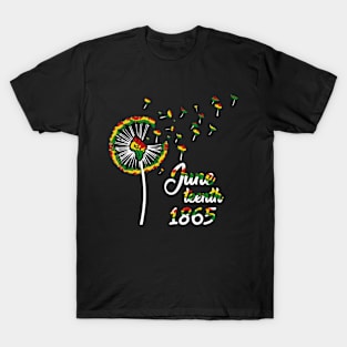 Juneteenth Dandelion Flower T-Shirt